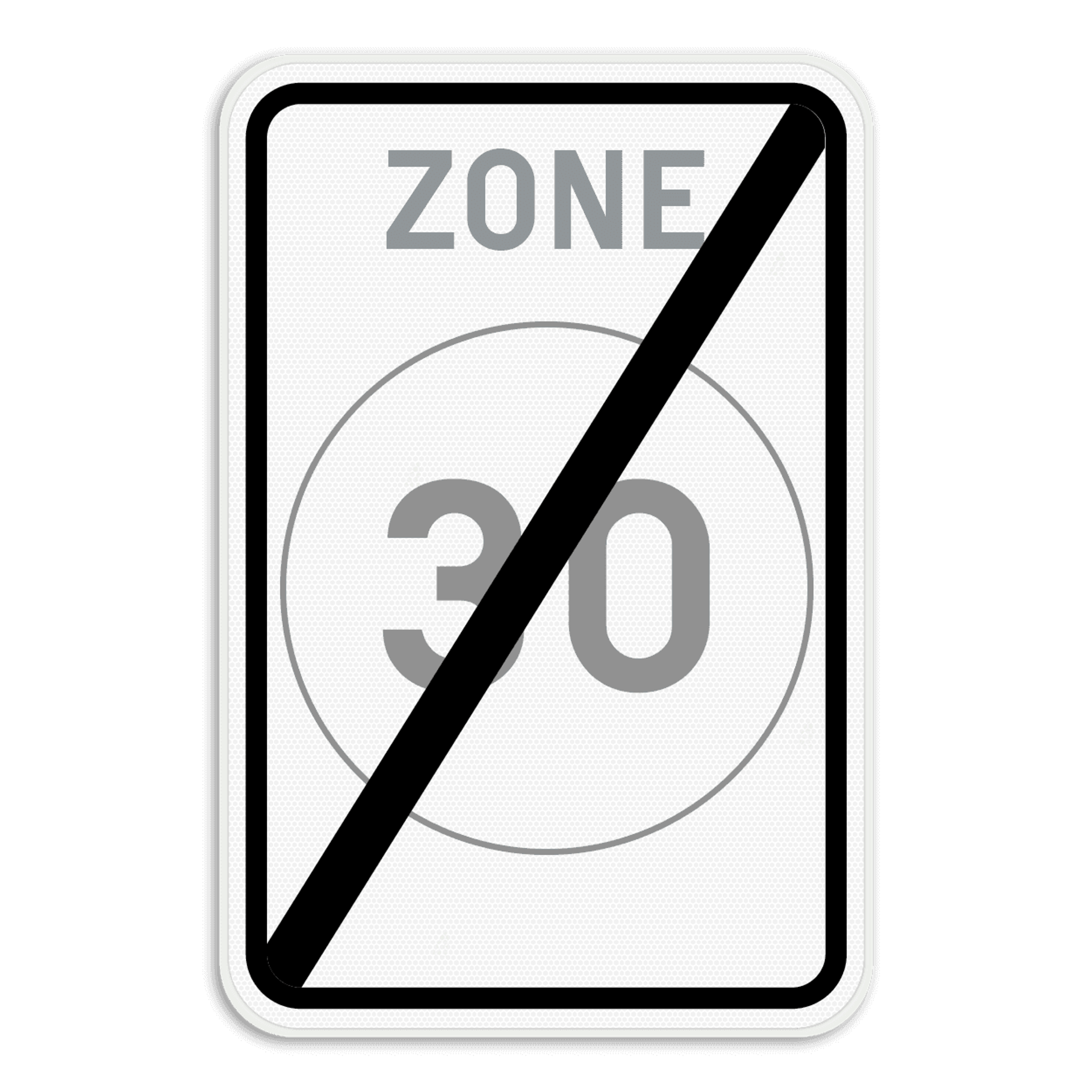 Bord F4b einde zone 30