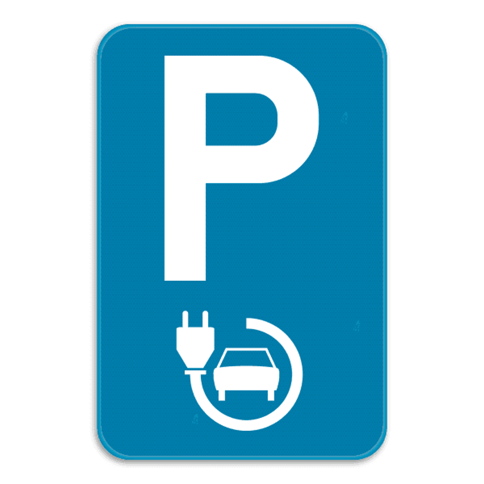 Bord E9a parkeren met laadpunt elektrische voertuigen