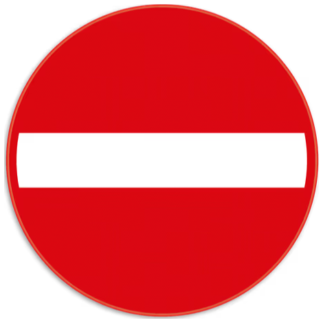Bord C1 verboden richting